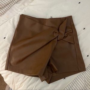 Zara leather skort